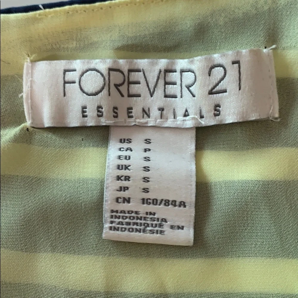 Forever 21 stripe tank top size small women’s green / navy - Picture 6 of 8